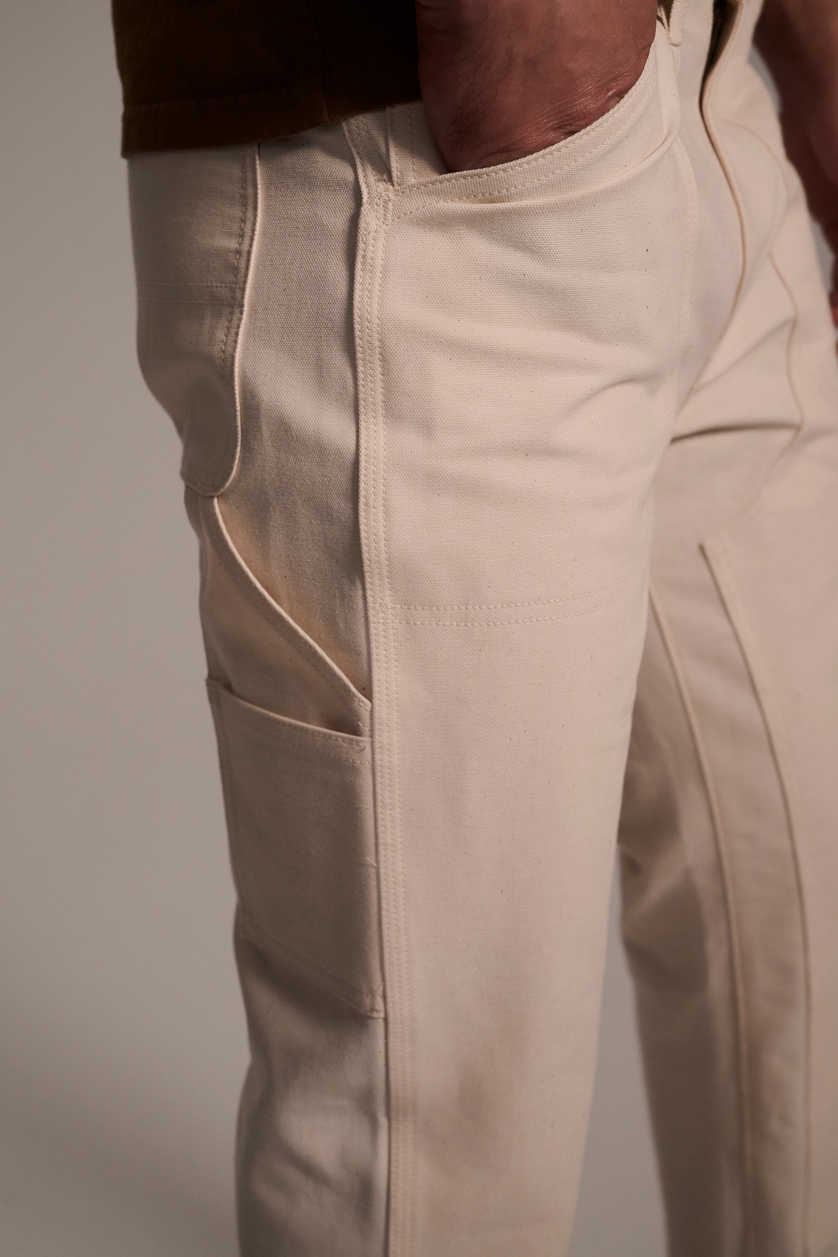 The Sid Pant in Chalk Raw